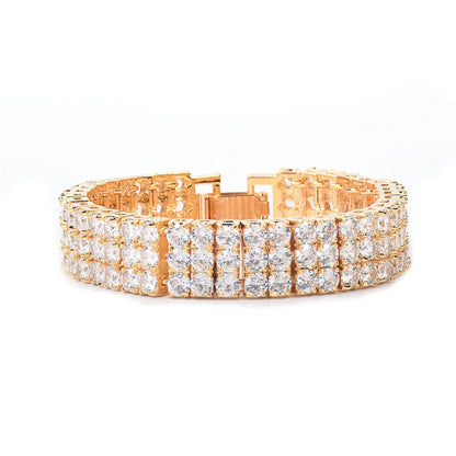 Iced Out Tripe Luxury CZ Tennis Bracelet // 14MM