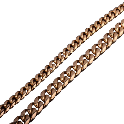 Iced Out Clasp Cuban Chain & Bracelet Set // 14MM