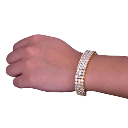 Iced Out Tripe Luxury CZ Tennis Bracelet // 14MM