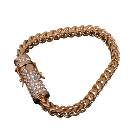 Stainless Steel Box Clasp Fox Franco Link Bracelet