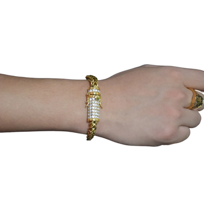 Stainless Steel Box Clasp Fox Franco Link Bracelet