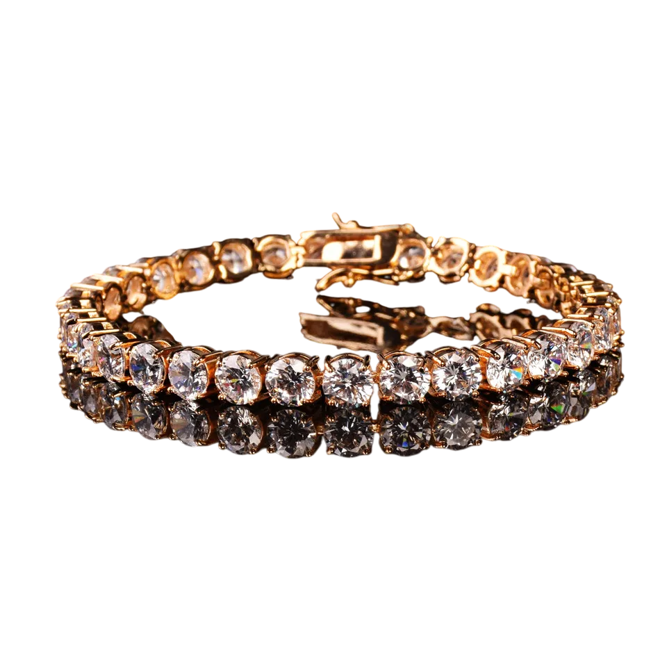 Iced Out Single Row Tennis Bracelet // 3mm,4mm,5mm,6mm