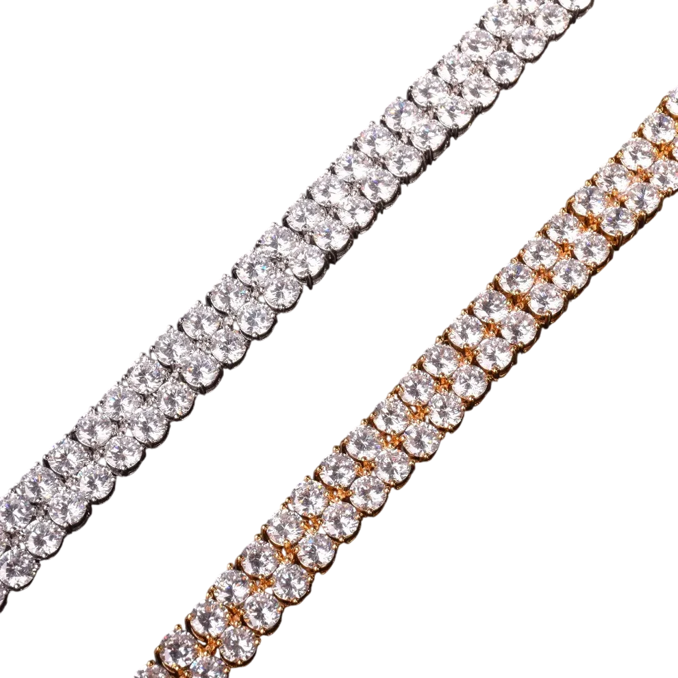 Iced Out Dual Luxury CZ Tennis Bracelet // 6MM