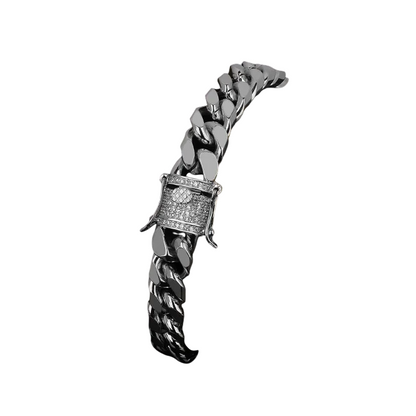 Iced Out Luxury Clasp Cuban Link Bracelet // 11MM