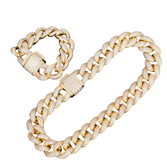 Urban Royalty Cuban Link Bracelet & Necklace Set