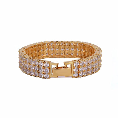 Iced Out Tripe Luxury CZ Tennis Bracelet // 14MM