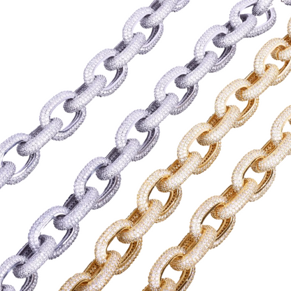 Iced Out Round Cuban Link Bracelet // 18MM