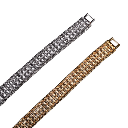 Iced Out Tripe Luxury CZ Tennis Bracelet // 14MM