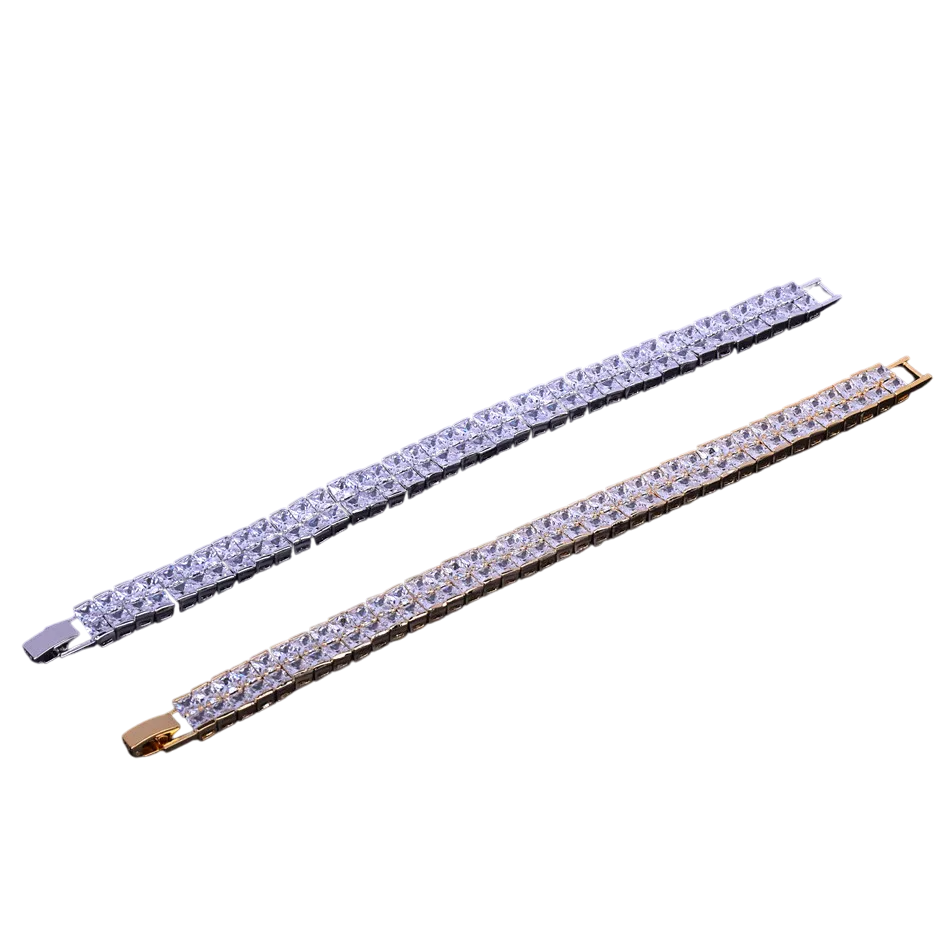 Iced Out Dual Luxury Baguette Tennis Bracelet // 10MM