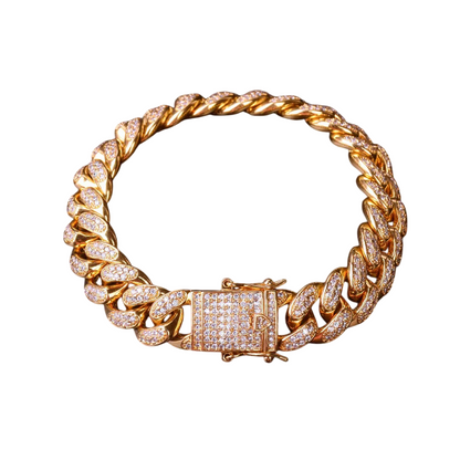 Iced Out Miami Cuban Link Bracelet // 12mm