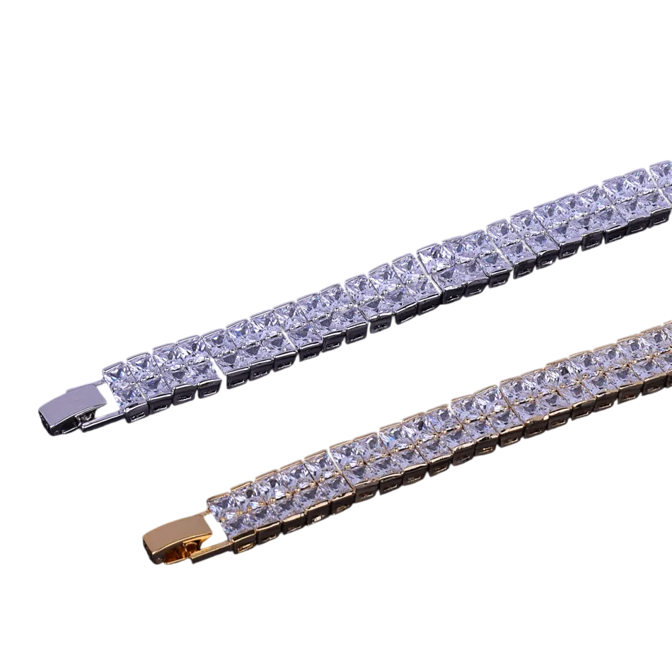Iced Out Dual Luxury Baguette Tennis Bracelet // 10MM