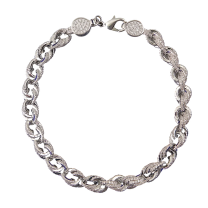 Iced Out Twisted Luxury Rope Bracelet // 9MM