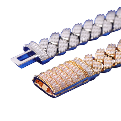 Iced Out Luxury Baguette Cuban Link Bracelet // 20MM