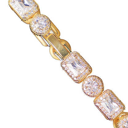 Iced Out Geometric Brilliance Tennis Bracelet