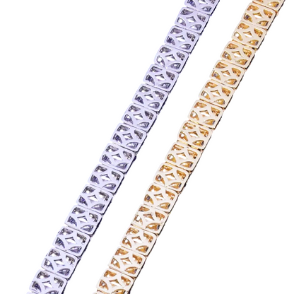 Iced Out Hip Hop Baguette Tennis Bracelet // 9MM