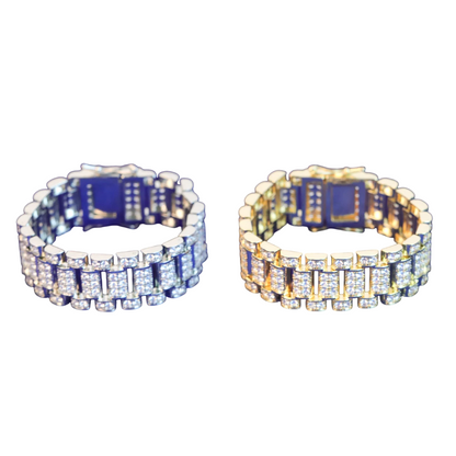 Iced Out Watch Band Style Hip Hop Bracelet // 20MM