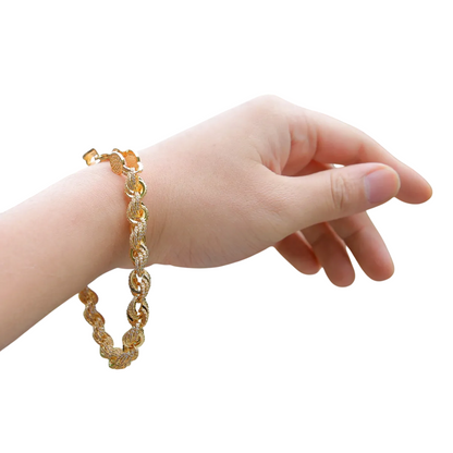Iced Out Twisted Luxury Rope Bracelet // 9MM