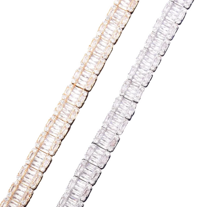 Iced Out Hip Hop Baguette Tennis Bracelet // 9MM