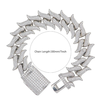 Iced Out Thorn Peaks Statement Bracelet