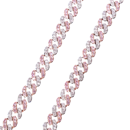 Iced Out Two Tone Miami Cuban Link Bracelet // 10MM