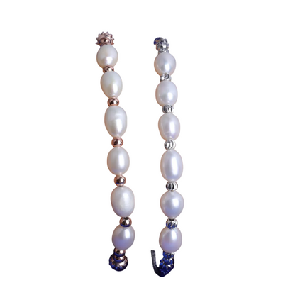 Metal Medley Pearl Charm Adjustable Bracelet // 5MM