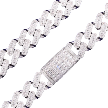 Iced Out Baguette Miami Cuban Link Bracelet // 20MM