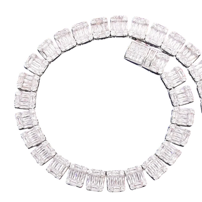 Iced Out Hip Hop Baguette Tennis Bracelet // 9MM