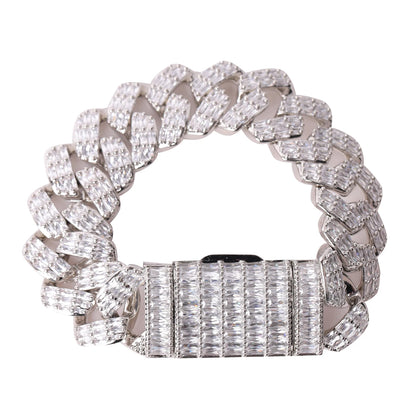 Iced Out Luxury Baguette Cuban Link Bracelet // 20MM