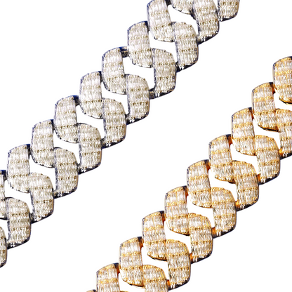 Iced Out Luxury Baguette Cuban Link Bracelet // 20MM