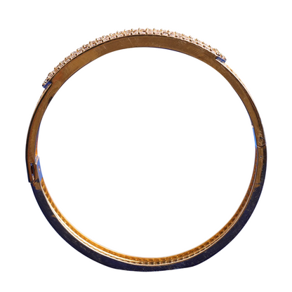 Iced Out Custom Letter Cutout Bangle Bracelet