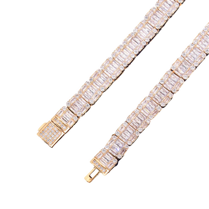 Iced Out Hip Hop Baguette Tennis Bracelet // 9MM
