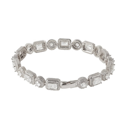 Iced Out Geometric Brilliance Tennis Bracelet