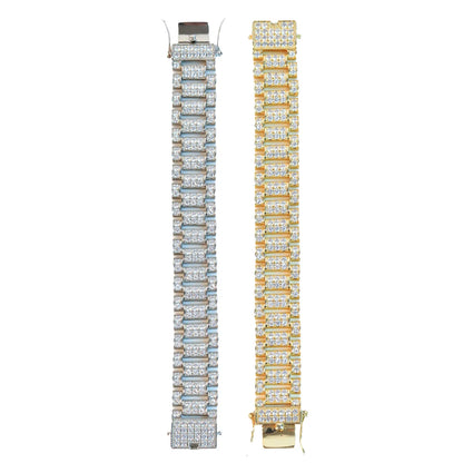 Iced Out Watch Band Style Hip Hop Bracelet // 20MM