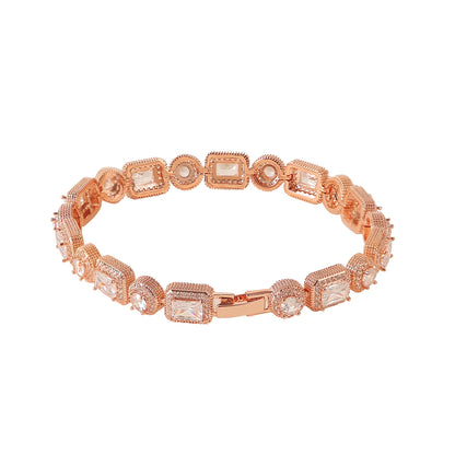 Iced Out Geometric Brilliance Tennis Bracelet