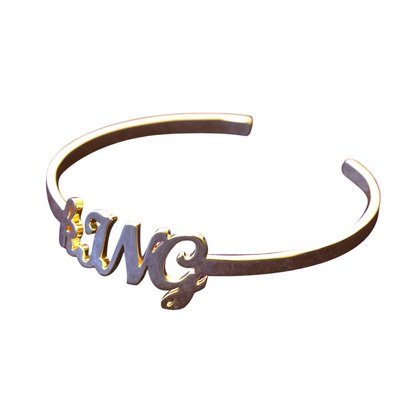 Custom Letter Stainless Steel Adjustable Cuff Bracelet
