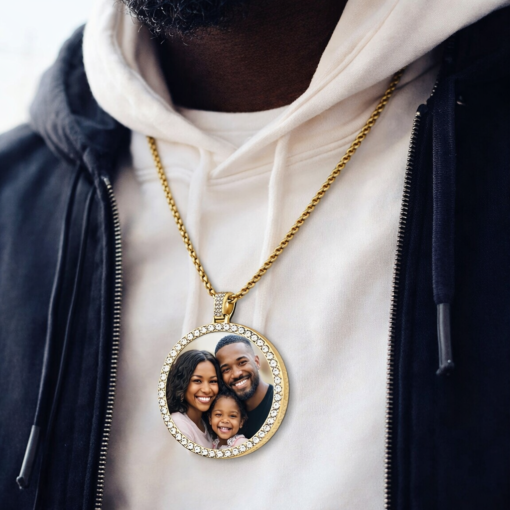 2x2 Inch XL Custom Photo Pendant