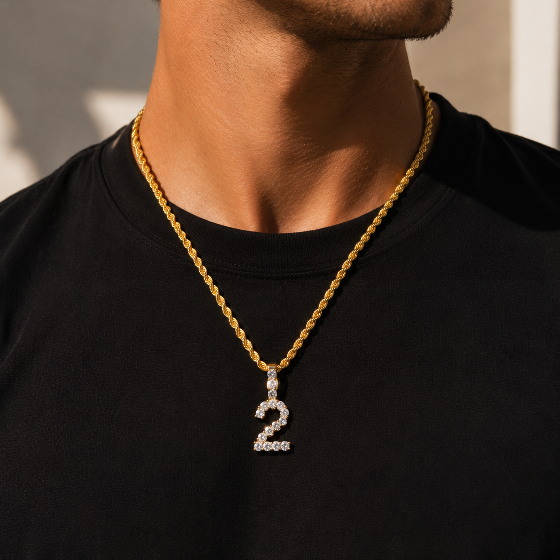 Custom Tennis Letter Number Pendant