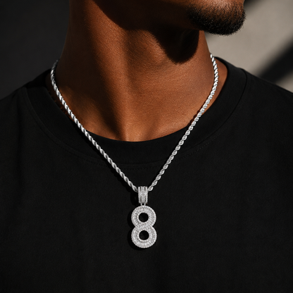 Custom Baguette Number Pendant