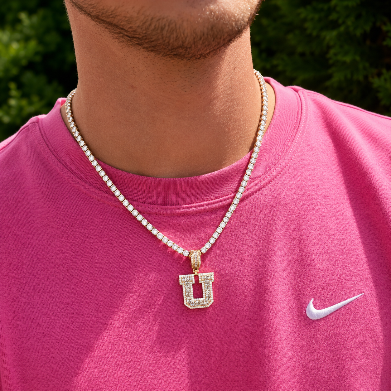 CUSTOM SINGLE LETTER UNIVERSITY FONT + CHAIN