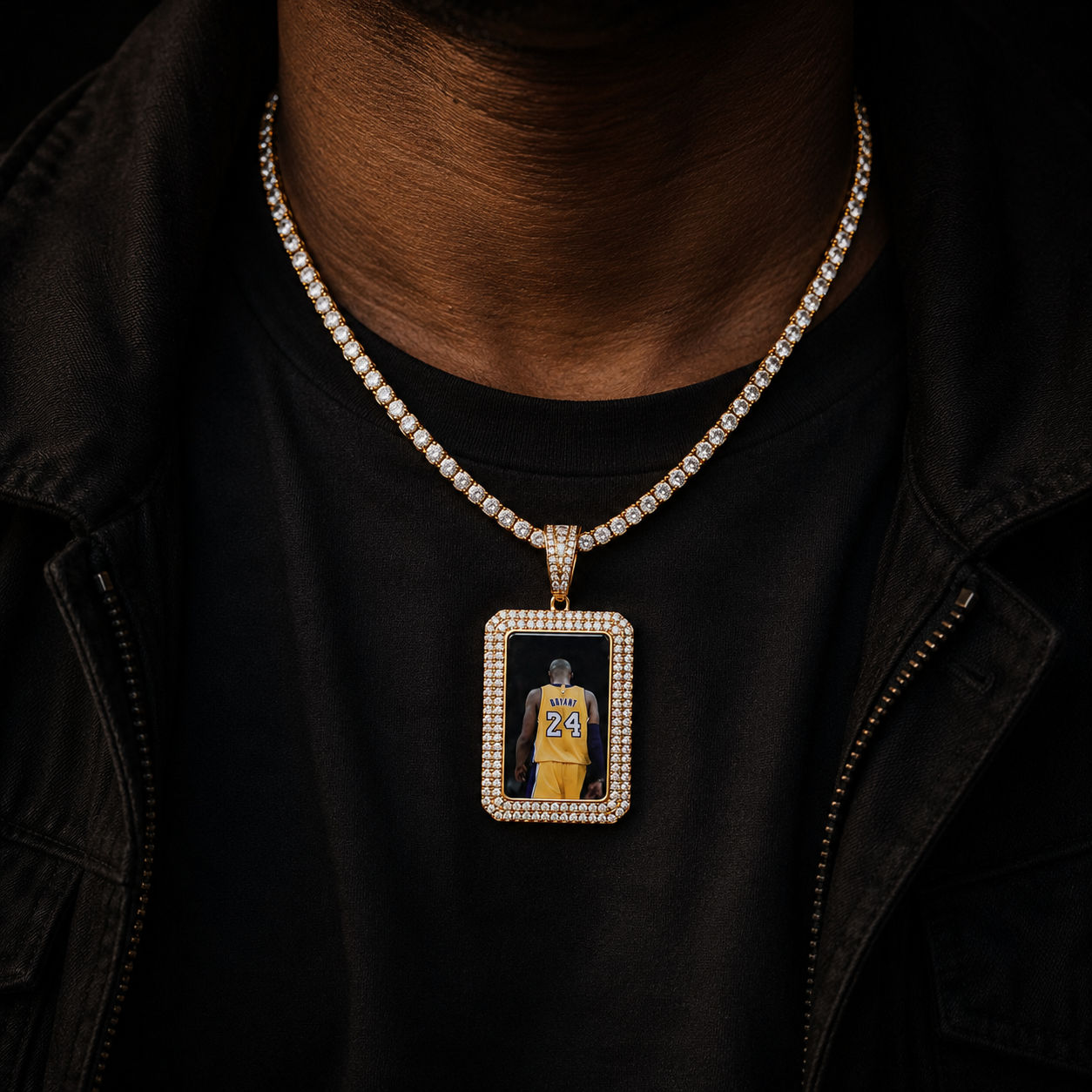 CUSTOM D-OG TAG PHOTO PENDANT + CHAIN