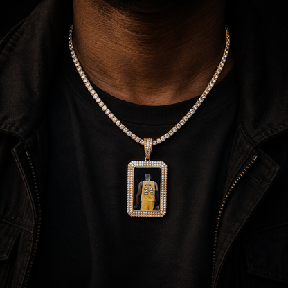 CUSTOM D-OG TAG PHOTO PENDANT + CHAIN