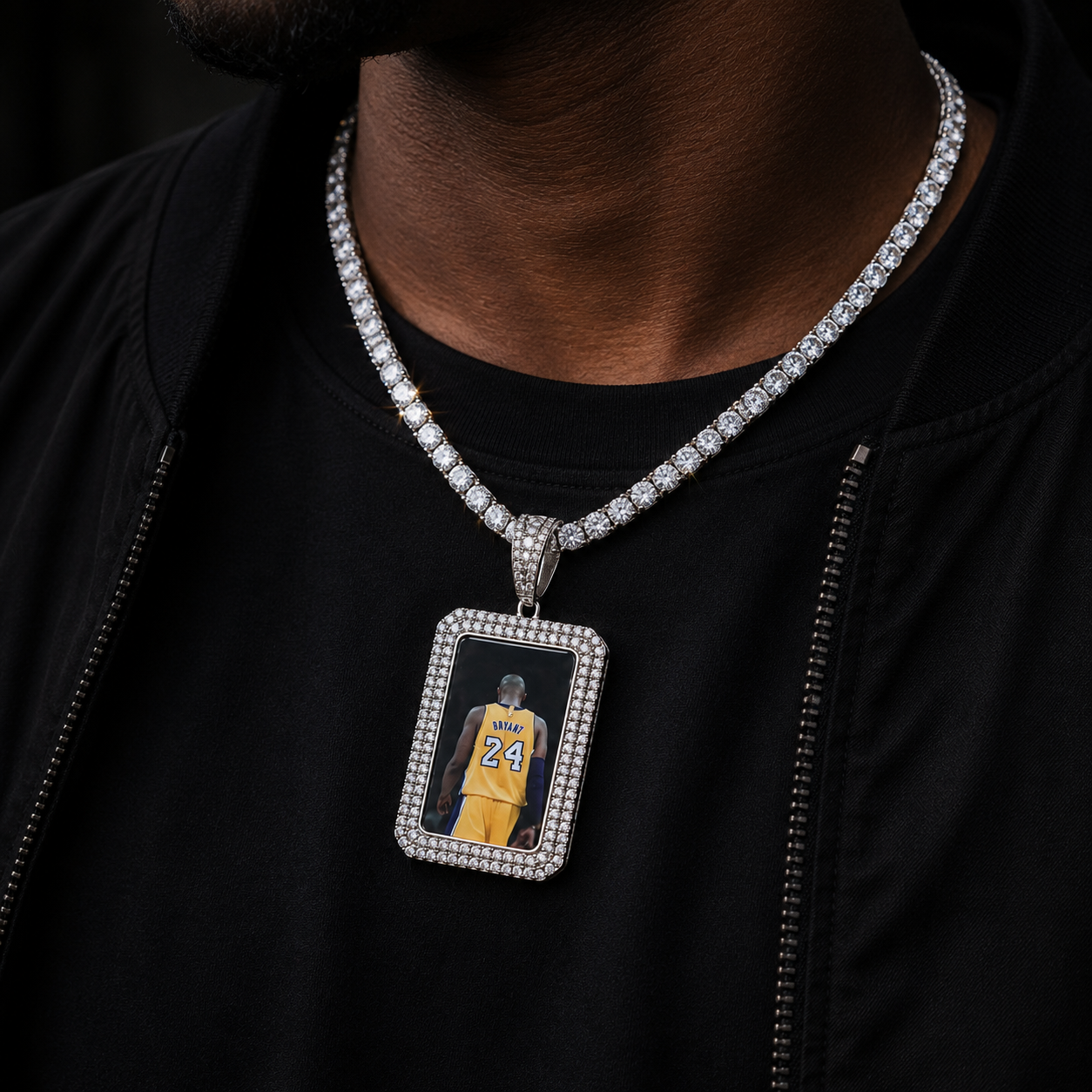 CUSTOM D-OG TAG PHOTO PENDANT + CHAIN