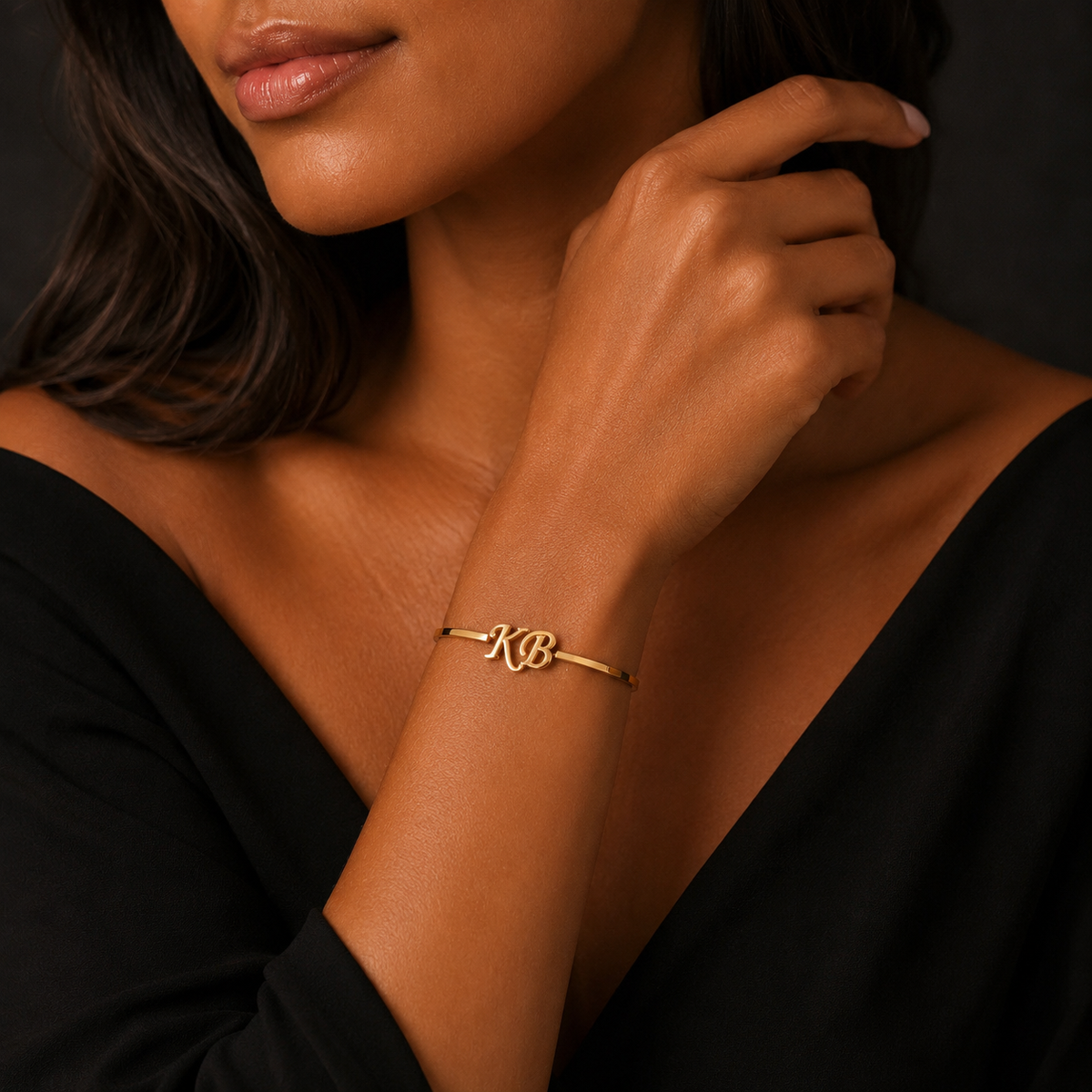 CUSTOM WORDED BANGLE BRACELET