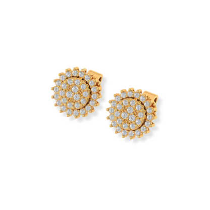 10K GOLD GOLD MOISSANITE STUD EARRINGS