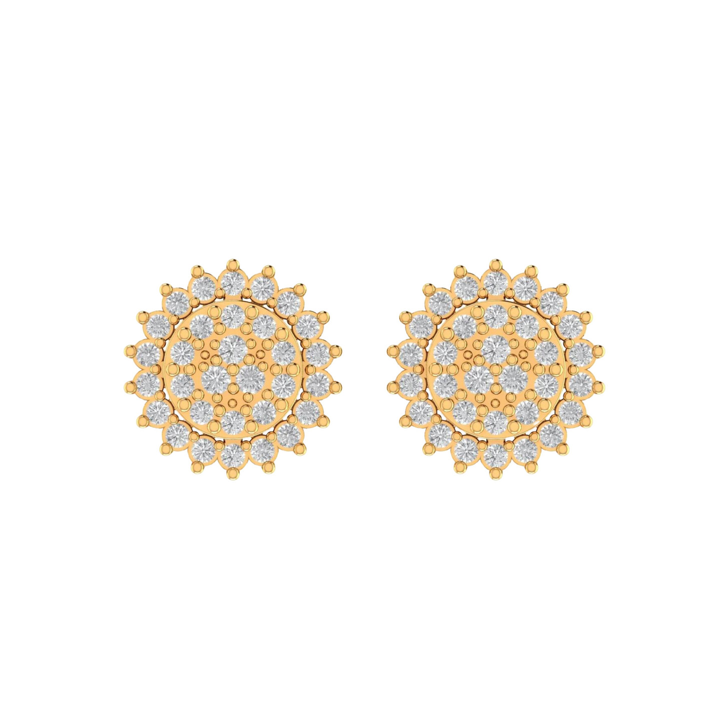 10K GOLD GOLD MOISSANITE STUD EARRINGS