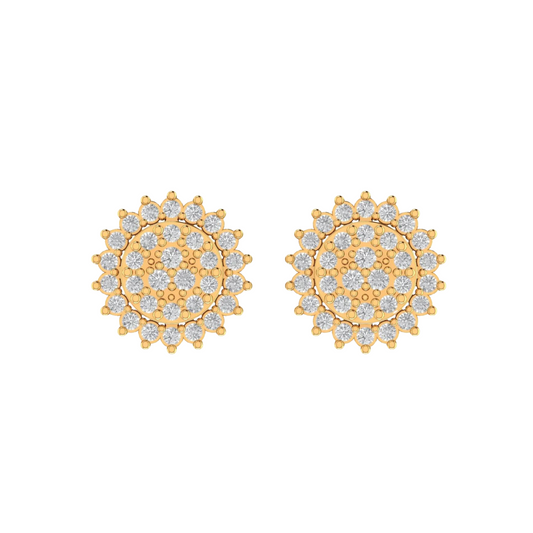 10K GOLD GOLD MOISSANITE STUD EARRINGS