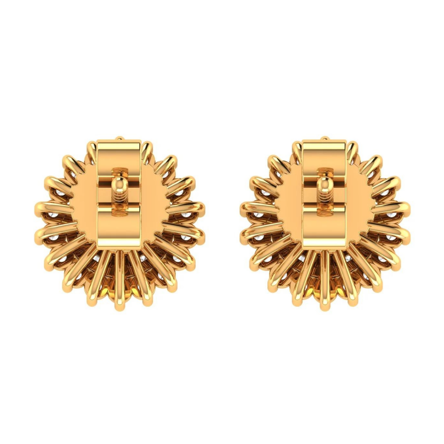 10K GOLD GOLD MOISSANITE STUD EARRINGS