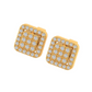 10K GOLD MOISSANITE UP NEXT SQUARE EARRINGS