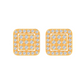 10K GOLD MOISSANITE UP NEXT SQUARE EARRINGS