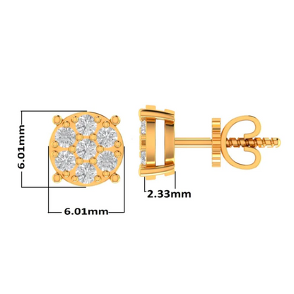 10K GOLD MOISSANITE FLOW EARRINGS